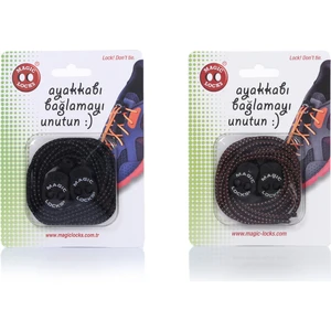 Magic Locks  Yuvarlak Akıllı Ayakkabı Bağcık 2'Li Set