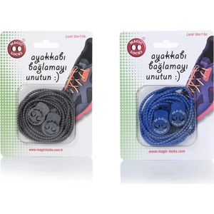 Magic Locks  Yuvarlak Akıllı Ayakkabı Bağcık 2'Li Set