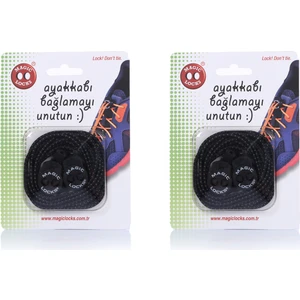 Magic Locks  Yuvarlak Akıllı Ayakkabı Bağcık 2'Li Set