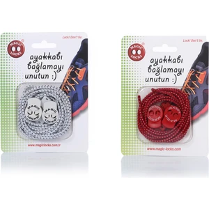Magic Locks  Yuvarlak Akıllı Ayakkabı Bağcık 2'li Set