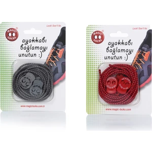 Magic Locks  Yuvarlak Akıllı Ayakkabı Bağcık 2'Li Set