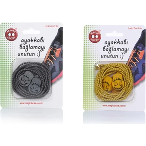 Magic Locks  Yuvarlak Akıllı Ayakkabı Bağcık 2'Li Set