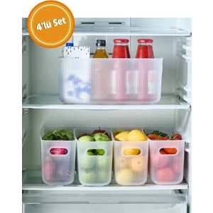 Buzdolabı Düzenleyici 4'lü Set, Buzdolabı Organizeri