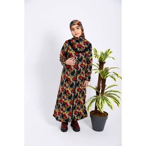 Kız Çocuk Desenli Namaz Elbisesi