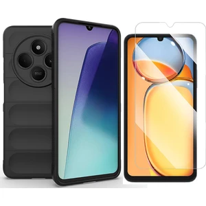 Xiaomi Redmi 14C 4G Kılıf Esnek TPU Oyuklu Arka Yüzey Tasarımlı Zore Etnik Silikon Kapak + Nano Ekran Koruyucu