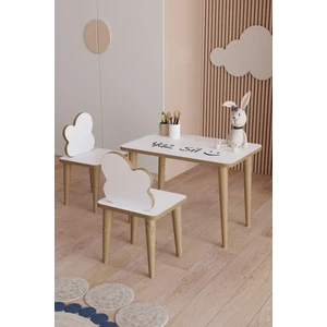 Yüceer Home Çocuk Aktivite Masa ve Çift Sandalye Yaz Sil Oyun Etkinlik Çalışma Masası Montessori 1 Masa 2 Sandalye