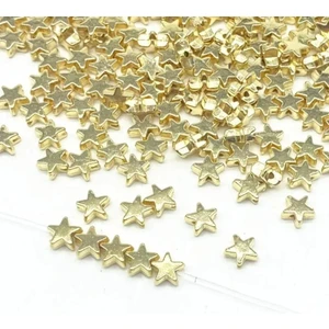 Yiğit Aksesuar 100 Adet Gold Yıldız Boncuk Ara Aparat