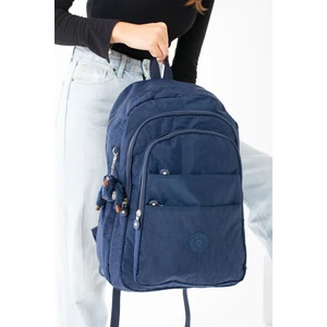 Krinkıl Suya Dayanıklı Büyük Boy Turkuaz Mavi Klinkır Sırt Çantası Seyahat Okul Çanta 15,6 Lise