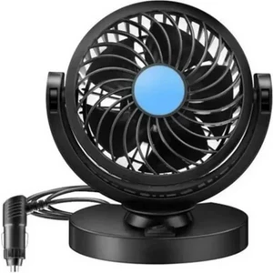 Extra Market Tekli Vantilatör Torpido Üstü 12V Çakmaklık Girişli 360 Derece Ayarlanabilir