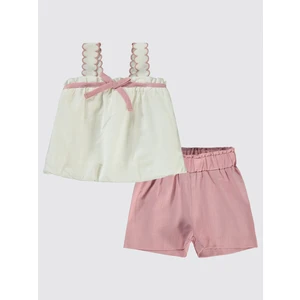 Civil Baby Kız Bebek Şortlu Takım 6-18 Ay Ekru