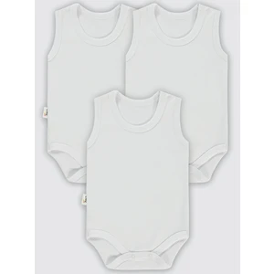 Civil Baby  Bebek 3'lü Çıtçıtlı Badi 0-1 Ay Beyaz