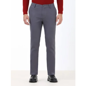 Antrasit Dokuma Slim Fit Casual Pamuk Karışımlı Pantolon