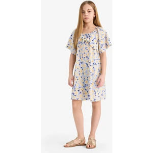 Kız Çocuk Desenli Viskon Kısa Kollu Yazlık Elbise E3820A825SM