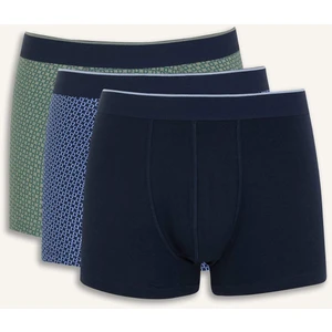 Regular Fit Kareli 3'lü Boxer D9878AX25SP