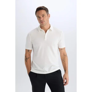 Slim Fit Dar Kesim Polo Yaka Pamuklu Kısa Kollu Tişört X2594AZ25SP