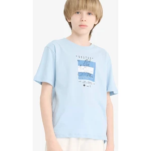 Erkek Çocuk Bisiklet Yaka Baskılı Kısa Kollu Tişört F0172A825SM