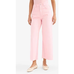 Culotte Gabardin Kumaş Pantolon Yüksek Bel Geniş Paça C7535AX25SP