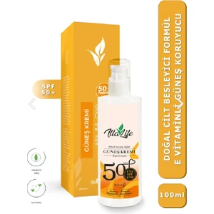 İlla Life D Vitamini Etkili Tüm Cilter Için Spf 50+ Faktörlü Cilt Besleyici Güneş Kremi  Suya Dayanıklı Formül