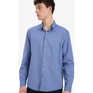 Regular Fit Polo Yaka Keten Yazlık Uzun Kollu Gömlek E1729AX25SP