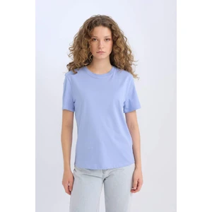 Regular Fit Bisiklet Yaka Basic Düz Kısa Kollu Tişört D9592AX25SM