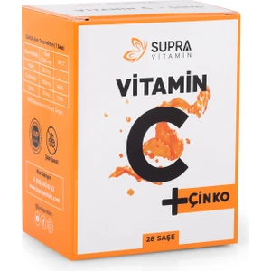 Supra Vitamin C + Çinko - Prebiyotik Inülin Ilaveli Toz Efervesan Saşe