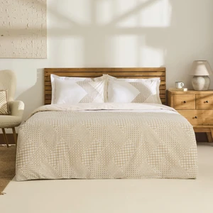 Kaşmir Home Flavo %100 Pamuk Çift Kişilik Nevresim Takımı Bej