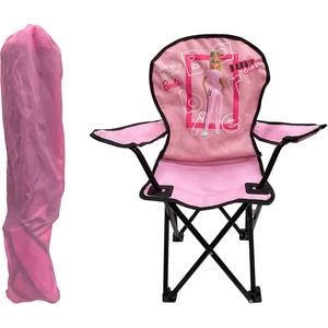 Barbie Katlanabilir Çocuk Kamp Sandalyesi - Açık Pembe