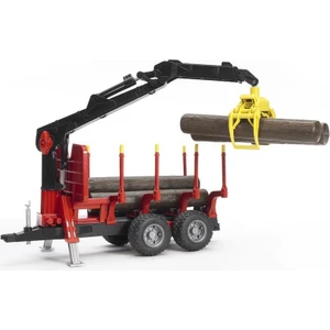 Yükleme Vinçli Kütük Taşıyan Römork  & Kütükler BR02252