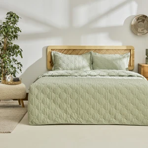 Kaşmir Home Lilly Çiçekli Tek Kişilik Yatak Örtüsü Takımı Çağla