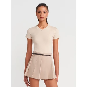 31673 V Yaka T-Shirt-Siyah