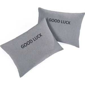 2li Yastık Kılıfı Good Luck Baskılı Füme