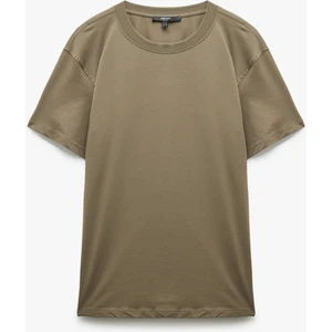 Pamuklu Kısa Kollu Bisiklet Yaka Erkek Basic Tişört