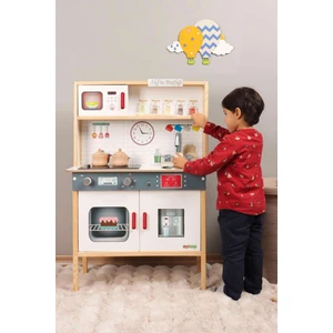 Ledli Ahşap Oyuncak Mutfak ~ Montessori Mutfak, Çocuk Mutfağı, Hediye Halı DBK101