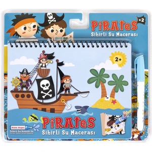 Magic Water Sihirli Boyama Kitabı Özel Sulu Kalem ile Water Painting Pirates Korsanlar
