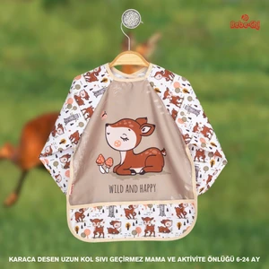 Bambino Kids Uzun Kollu Mama ve Aktivite Önlüğü Karaca (6-24 Ay)