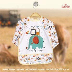 Bambino Kids Uzun Kollu Mama ve Aktivite Önlüğü Safari (6-24 Ay)
