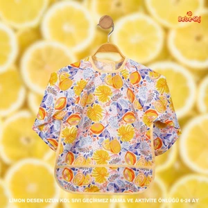 Bambino Kids Uzun Kollu Mama ve Aktivite Önlüğü Limon (6-24 Ay)