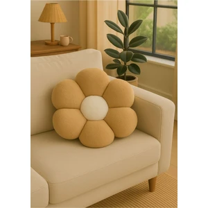 Peluş Papatya Dekoratif Yastık Kırlent Minder - Ithal Kumaş - Antialerjik