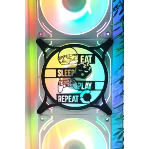 Game
 120X120 mm Siyah Çerçeveli Oyun Pc Aksesuarı, Masaüstü Bilgisayar Üçlü Fan Kapağı