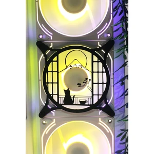 Asya Temalı
 120X120 mm Siyah Çerçeveli Oyun Pc Aksesuarı, Masaüstü Bilgisayar Fan Kapağı