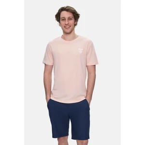 Bass Kahverengi Bisiklet Yaka Baskılı Standard Fit Erkek Tshirt
