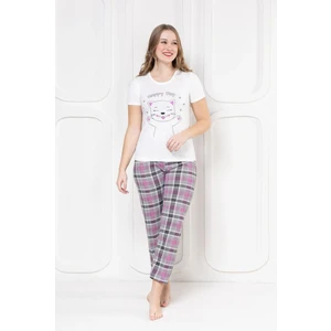 Ekose Desen Kadın Pijama Takımı