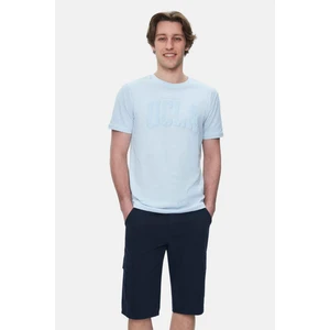 CULVER Siyah Bisiklet Yaka Baskılı Erkek Tshirt