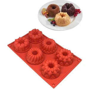 3D Figürlü Muffin Kek Kalıbı 6lı Kek Çörek Çikolata Kalıbı Silikon