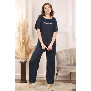 Fitilli Kadın Pijama Takımı Lacivert