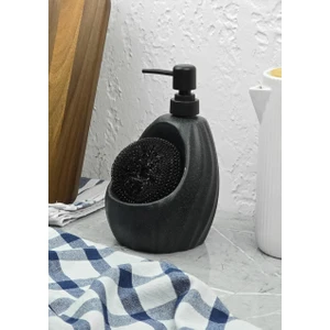 Taş Desenli Sıvı Sabunluk - Sünger Hazneli Mutfak Sabunluğu - 700 ml - Dalga Desen