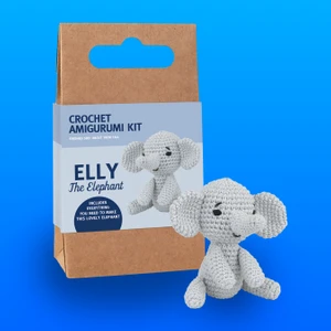 Tığ Işi Mini Amigurumi Yapım Kiti (Elly The Elephant)