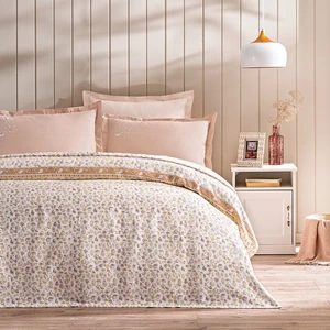 Perula Tek Kişilik Pike Takımı - Pudra