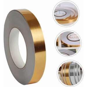 Octopus Bazaar 50 Metre Dekoratif Banyo Mutfak Fayans Arası Derz Şerit Bant Gold Renk 1 cm