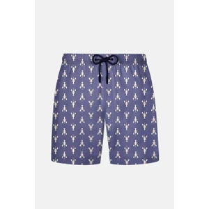845 Erkek Mavi Istakoz Desenli Deniz Şortu